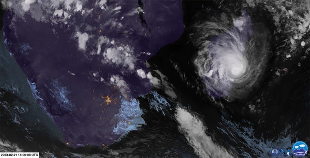 Cyclone Freddy, right, and Madagascar on Tuesday