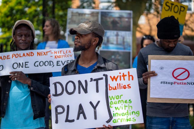 South Africa Ukraine Protest