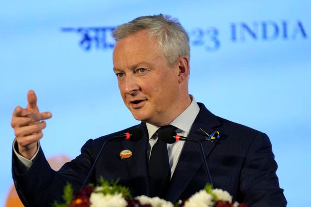 French finance minister Bruno Le Maire at the G20 