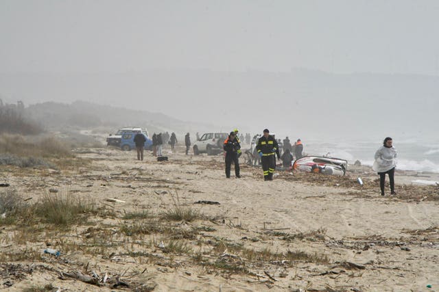 The beach where migrants came ashore