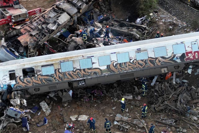 APTOPIX Greece Train Collision