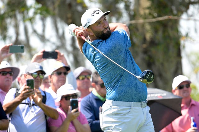 Jon Rahm, of Spain, tees off on the third hole during the first round of the Arnold Palmer Invitational golf tournament on Thursday in Orlando, Florida