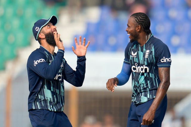 Jofra Archer, right, has taken 12 wickets in four ODIs since his comeback from injury (Aijaz Rahi/AP)