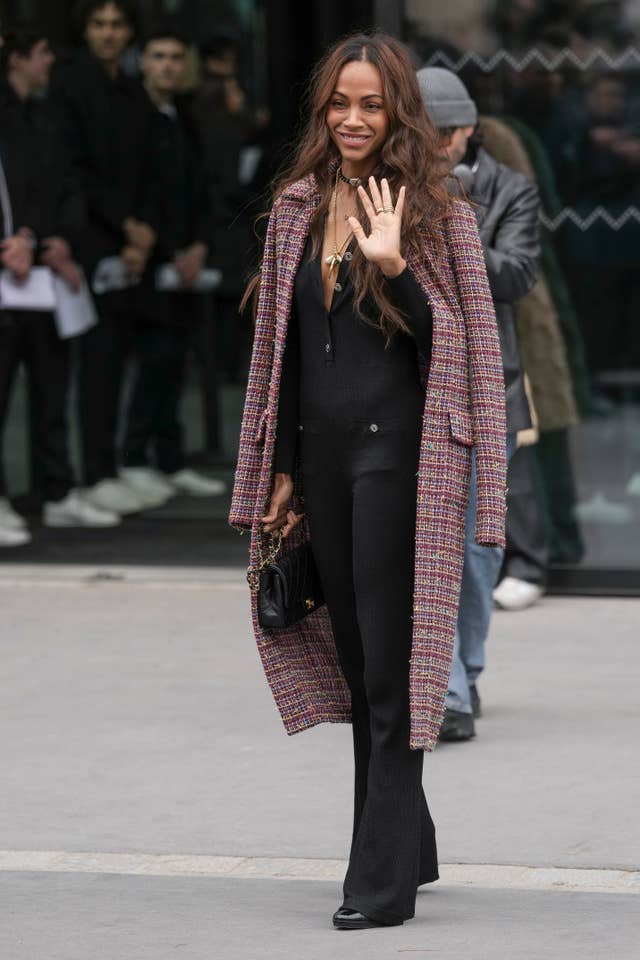 Zoe Saldana attends the Chanel Fall/Winter 2023-2024 ready-to-wear collection