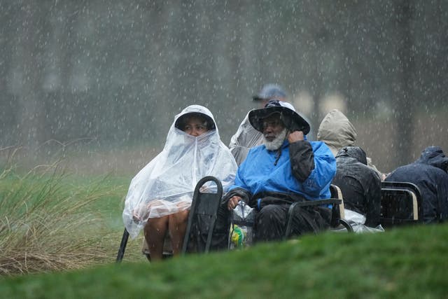 Fans leave Sawgrass after play was suspended