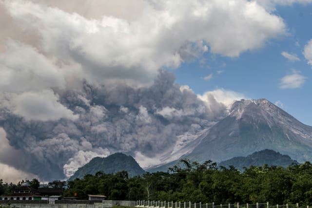 Tourism and mining disrupted after volcano erupts in Indonesia