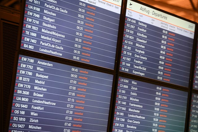 Cancelled flight information