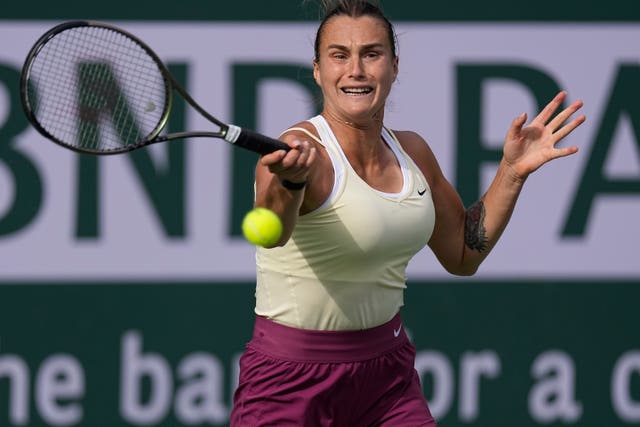 Sabalenka, a Belarussian, was banned from playing at Wimbledon last summer 