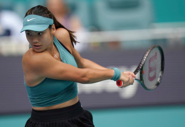 Emma Raducanu at the Miami Open