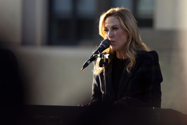 Singer Sheryl Crow performs during a vigil held for victims of The Covenant School school shooting on Wednesday 