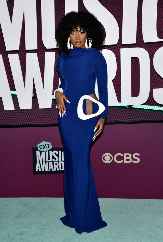 Megan Thee Stallion at the 2023 CMT Music Awards 
