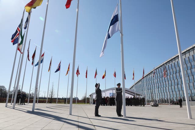 APTOPIX Belgium NATO Foreign Ministers Finland