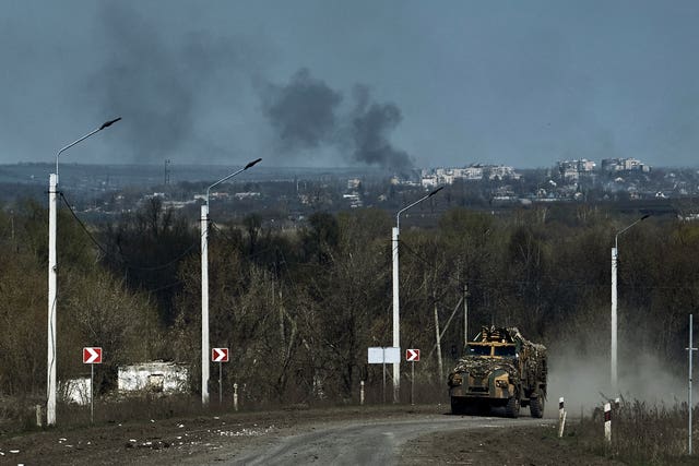 The front line in Bakhmut, Ukraine