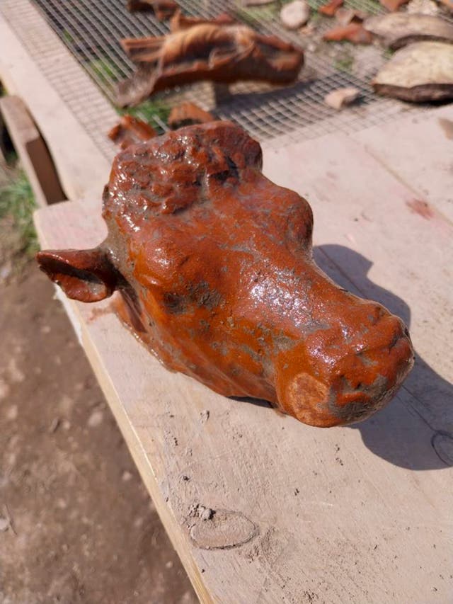 Terracotta bull head