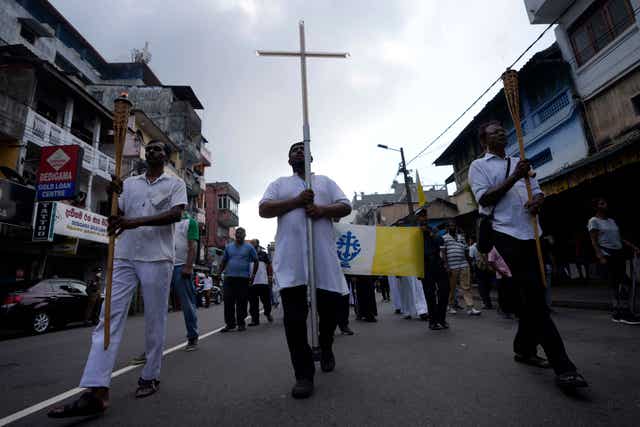 Thousands of Sri Lankans held a protest in the capital on Friday