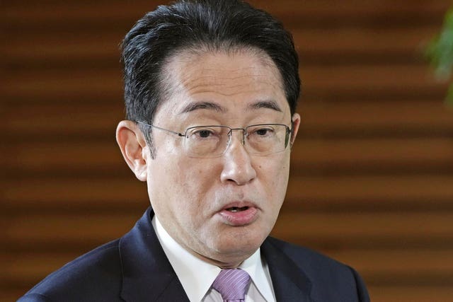 Japanese prime minister Fumio Kishida 