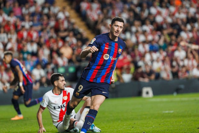 Robert Lewandowski's goal was not enough for Barcelona to rescue a result at Rayo Vallecano