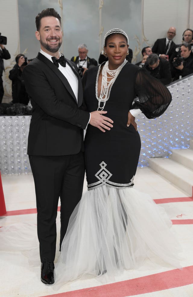 Alexis Ohanian, left, and Serena Williams