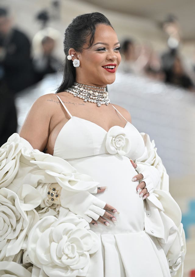 Met Gala 2023: Rihanna arrives late in white bridal gown with ASAP Rocky,  displays baby bump at fashion's biggest night