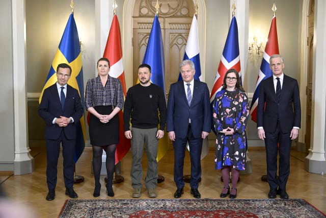 Ukrainian leader and Nordic counterparts