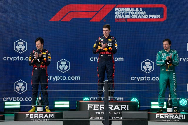 Verstappen topped the podium