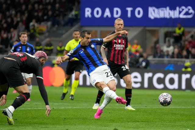 Mkhitaryan, right, doubled Inter's advantage