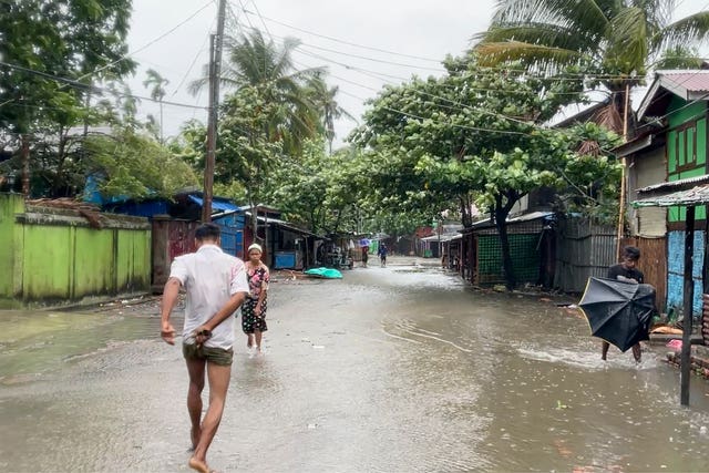 Flooded street