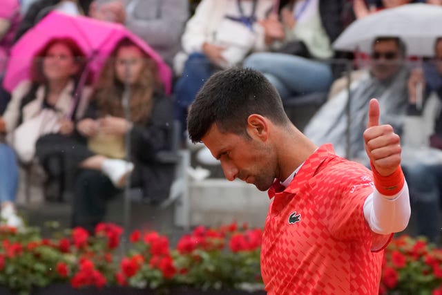 Novak Djokovic at the Italian Open