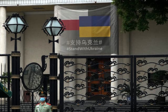 China Ukraine Embassy Displays