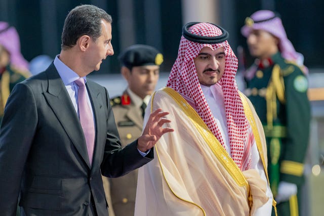 Bashar Assad and Prince Badr Bin Sultan