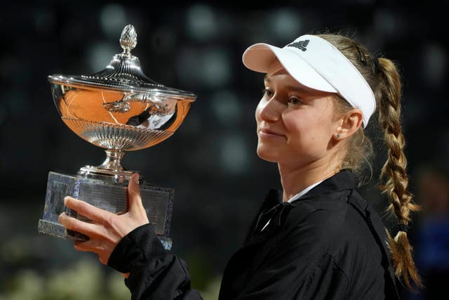 Elena Rybakina won the Italian Open in Rome last month