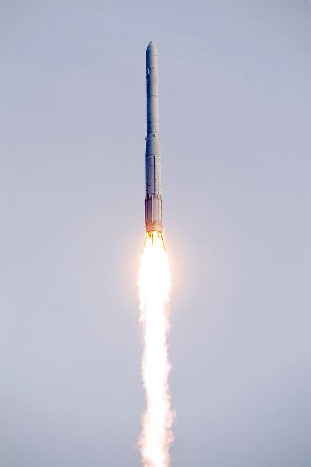 The Nuri rocket lifts off from the Naro Space Centre in Goheung, South Korea