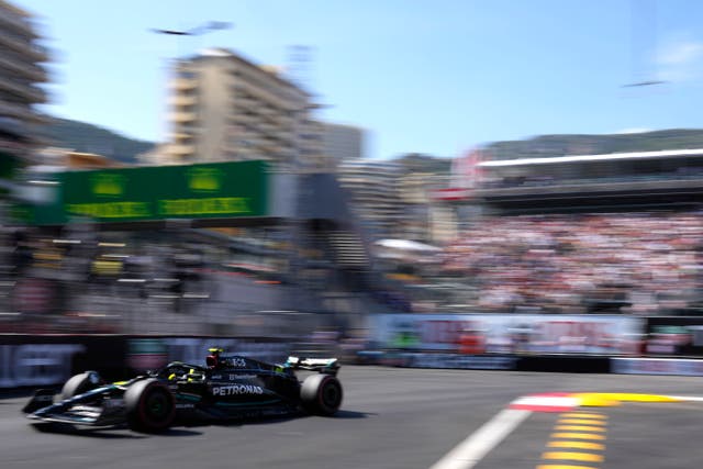 Lewis Hamilton in action at Monaco