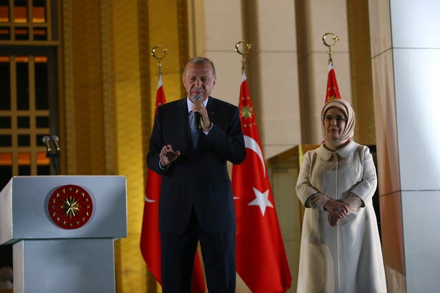 Turkish president and wife
