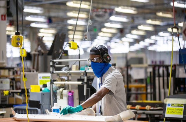 A worker in a factory