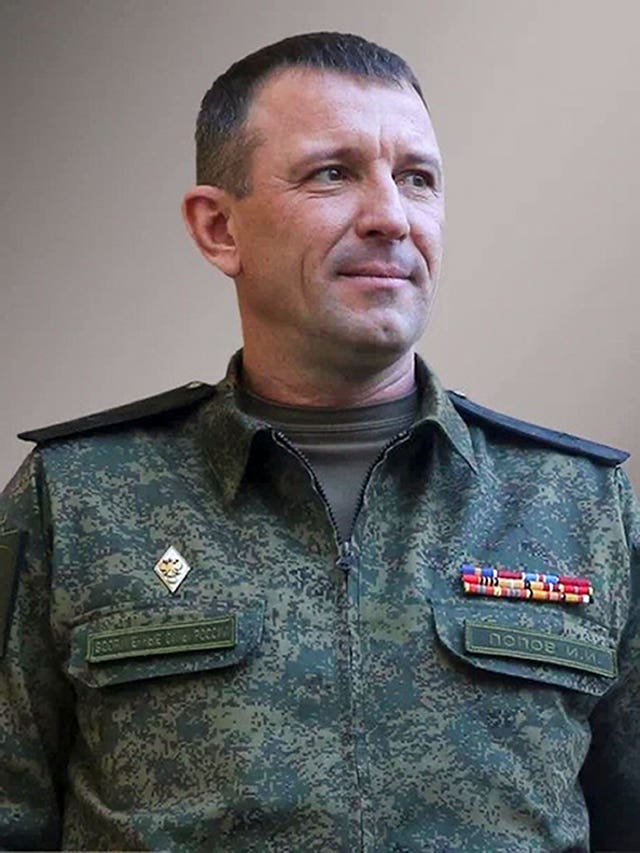 Major General Ivan Popov, the commander of the 58th Army