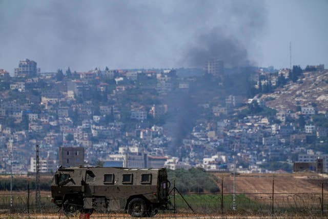 Smoke rises from Jenin