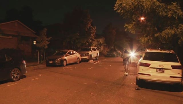 Meade Street after multiple people were shot in Washington