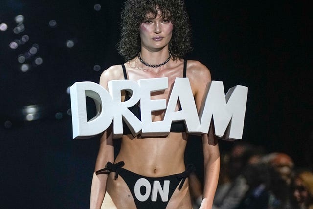 A model wears a creation for the Viktor & Rolf Haute Couture Fall/winter 2023-2024 fashion collection