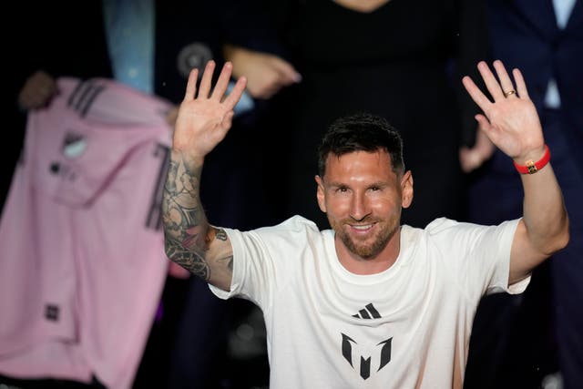 CORRECTION MLS Miami Messi Arrives Soccer