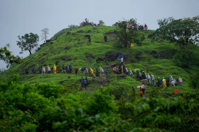 Searching a mountainside