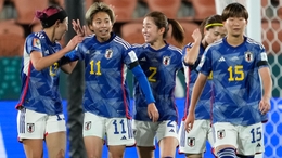 Mina Tanaka, second left, scored one and was a constant menace for Japan (John Cowpland/AP)