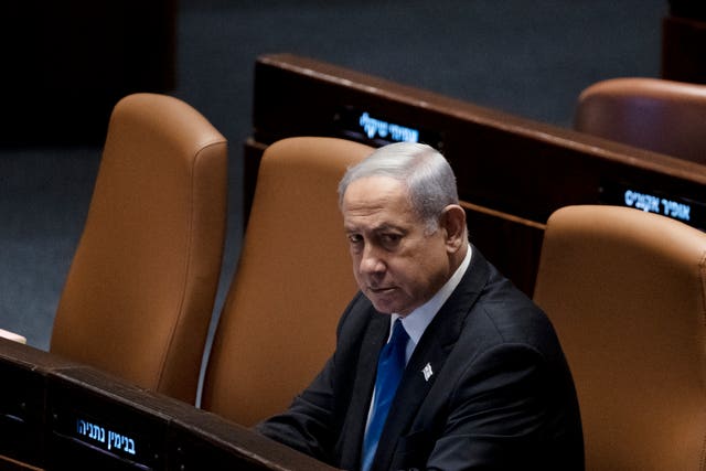 Israel’s Prime Minister Benjamin Netanyahu attends a session of the Knesset