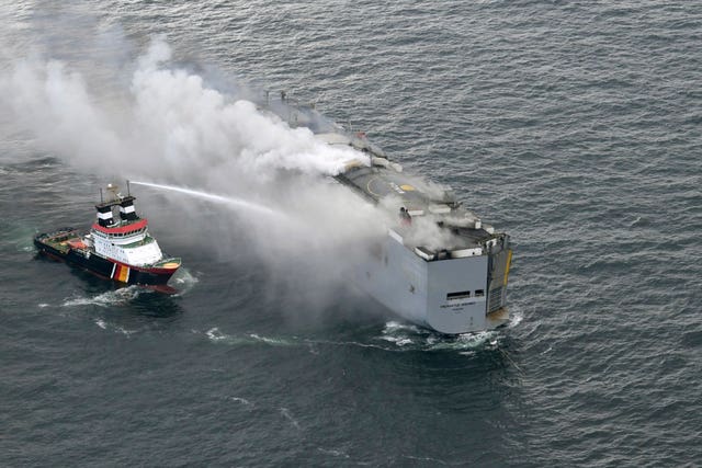 Netherlands Cargo Ship Fire