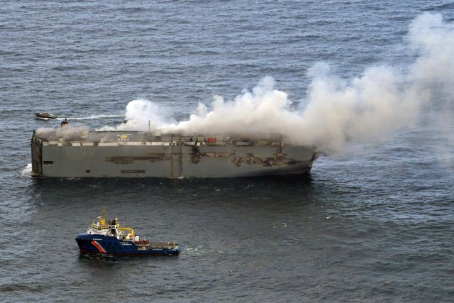 Netherlands Cargo Ship Fire