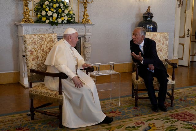 Pope Francis met with Portuguese President Marcelo Rebelo de Sousa 