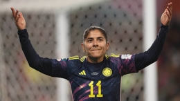 Catalina Usme scored the only goal as Colombia set up a World Cup quarter-final clash with England (Hamish Blair/AP)