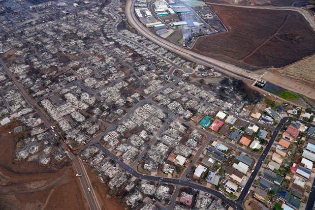 Overhead image of Maui neighbourhoods