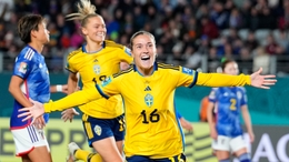 Sweden’s Filippa Angeldahl scored the winning goal (Abbie Parr/AP)