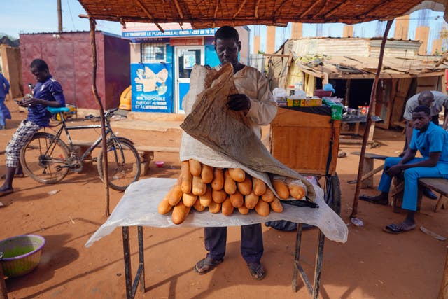 Man sells bread